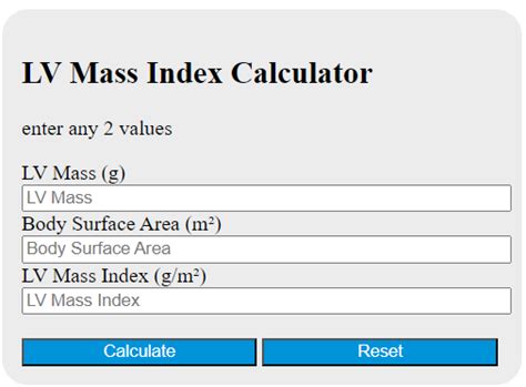 lv bmi ratings|lv risk calculator.